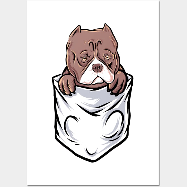 bulldog in pocket Wall Art by Mako Design 